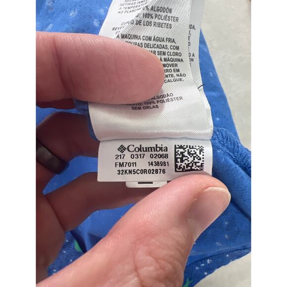 Men's Columbia PFG Outdoor Fishing Short Sleeve Button Front Short Top Medium - Picture 6 of 7